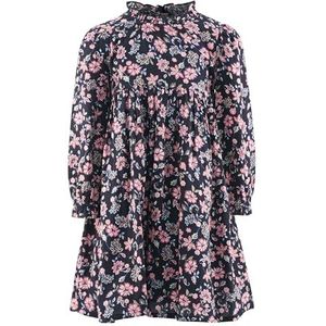 happy girls - Jurk - Marine - Jersey - Bloemenprint - Korte Mouw
