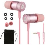KLIM Fusion - Oortelefoons In-ear - Roze - Zeer Duurzaam - Met Microfoon