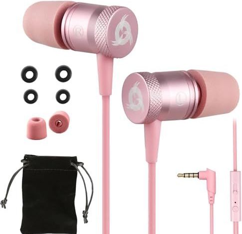 KLIM Fusion - Oortelefoons In-ear - Roze - Zeer Duurzaam - Met Microfoon