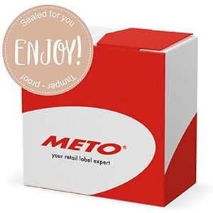Meto Zegeletiketten in dispenser (50 mm rond, pastelbruin, permanent klevend, veiligheidssnede, 500 Enjoy stickers per labelrol)