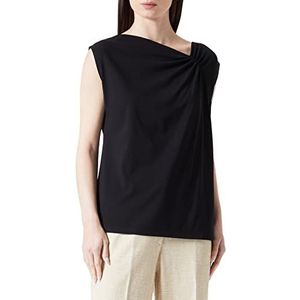 s.Oliver BLACK LABEL Dames T-shirt, korte mouwen, grijs/zwart, 34, grijs/zwart, 34