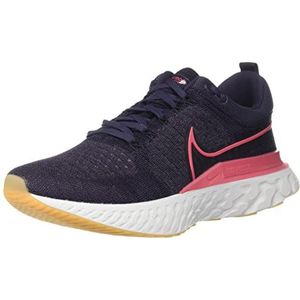 Nike W React Infinity Run FK 2, damessneaker, zwart, paars, 37,5 EU