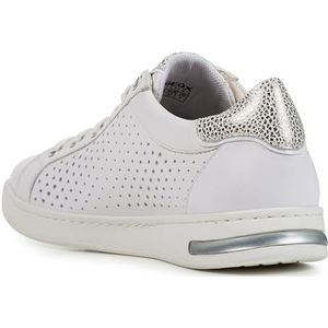 Geox D Jaysen B Sneakers voor dames, wit/LT Silver, 37 EU, Wit Lt Zilver, 37 EU