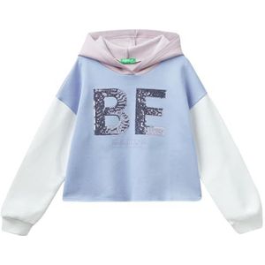 United Colors of Benetton Sweatshirt met capuchon voor meisjes en meisjes, Color Block 902, 150