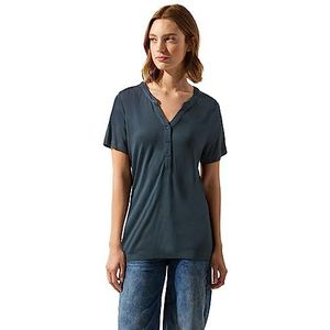 Street One Damesshirt met korte mouwen, Cool Vintage Groen, 38