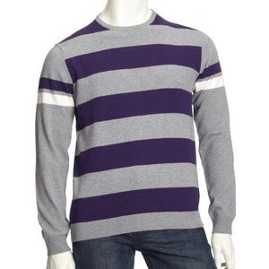ESPRIT Sweater, Urban, C-neck, gestreept I30305 herentrui, roze (575), 48 NL