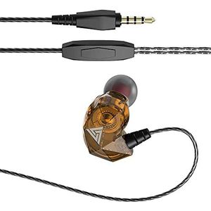 Symfonized in-ear hoofdtelefoon met kabel en microfoon - oortelefoons voor iPad, mobiele telefoon, pc, premium in-ear hoofdtelefoon, oortelefoon met 3,5 mm jack, hoofdtelefoonkop met kabel 3,5 mm