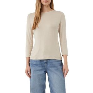 COMMA - Shirt - Beige - Jersey - Driekwart Mouw
