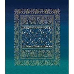 Bassetti Brenta tafelkleed - Jacquard 100% katoen in de kleur blauw B1, afmetingen: 140x170 cm - 9326073
