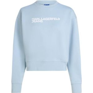 Karl Lagerfeld Jeans, Dames, Essential Logo Sweat, Regular Fit, Blauw, XS