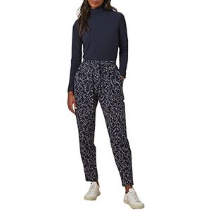 People Tree Dames Sasha Leaf Broek Casual Broek, Navy, 14, marineblauw, 40