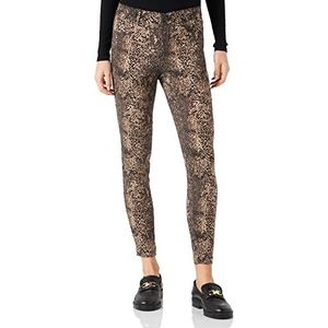 VERO MODA Vmnala Hw Leggings WVN Btq Ptt Leggings voor dames, Silver Mink/Aop: nala, XXS Petite