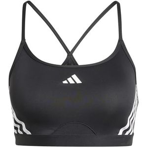 adidas Dames Aeroreact Training Light Ondersteuning Sportbeha, XLAB Zwart/Wit