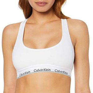 Calvin Klein Dames bustier driehoek beha modern katoen - bralette, wit (white 100), S