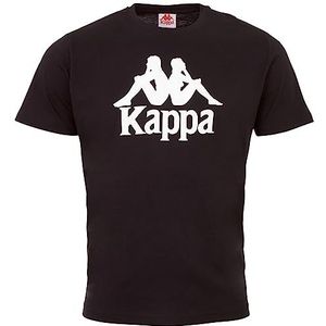 Kappa Unisex Black T-Shirt, zwart, 140 cm