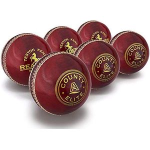 Readers Unisex's County Elite, 6 oz Cricket ballen (doos van x6), Rood, Heren