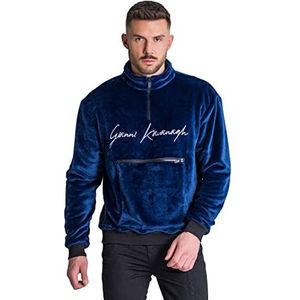 Gianni Kavanagh Blauw Signature Sherpa Sweatshirt, XS Heren