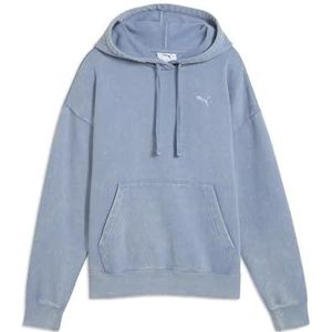 PUMA Essentials Elevated relaxte verwassen hoodie voor Dames, Blauw, Maat XXS