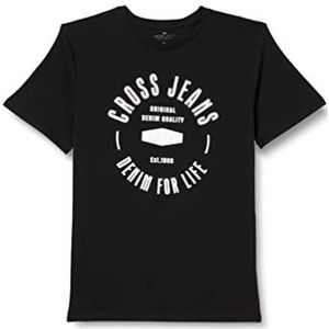 Cross Jeans heren 15728 T-shirt, zwart, normaal, zwart, S