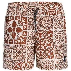 JACK & JONES Heren Jpstmaui Jjswim AOP Tiles AKM, tandoori spice, M