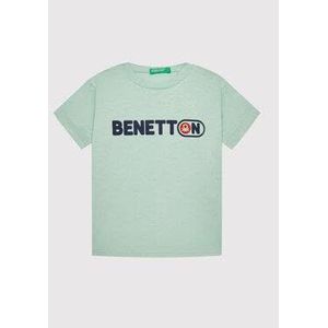 United Colors of Benetton T-shirt voor kinderen en jongens., Jadegroen 34p, 18 Maanden