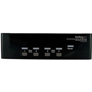 StarTech.com 4-poort DVI VGA USB KVM-switch met Audio en USB 2.0-hub