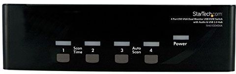 StarTech.com 4-poort DVI VGA USB KVM-switch met Audio en USB 2.0-hub