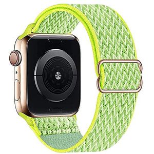 SUPERIXO Nylon band compatibel met Apple Watch Band 42 mm 44 mm 45 mm Sport Loop Strap, flitslicht