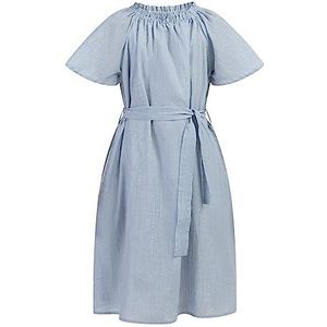 DreiMaster Zomerjurk voor meisjes, Lichtblauwe dunne strepen, 122