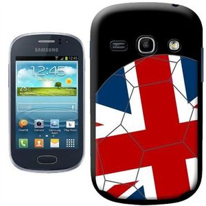 Fancy Een Snuggle Union Jack Vlag op Voetbal Ontwerp Hard Case Clip Op Achterzijde Cover voor Samsung Galaxy Fame S6810