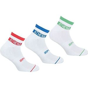 ATHENA - Set van 3 paar training Dry hoge sokken, Wit/Wit/Wit, 43-46 EU