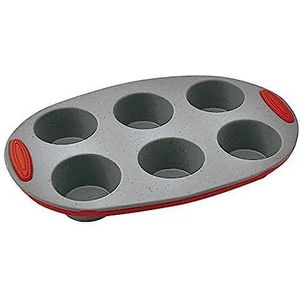 Jata Hogar MC62 bakvorm en keuken, siliconen, grijs en rood, 26 x 15 x 3 cm