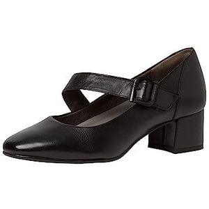 Tamaris Comfort 8-84304-41 comfortabele extra brede comfortabele schoen verstelbare riem klassieke alledaagse schoenen pumps, Black Nappa, 39 EU Breed