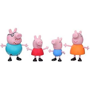 Peppa Pig F2190 Peppa's avonturen Peppa’s familie, 4-delige speelset met 4 figuren van de familie Big, vanaf 3 jaar,Meerkleurig