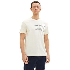 TOM TAILOR Uomini T-shirt 1035638, 18592 - Vintage Beige, M
