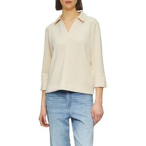 s.Oliver - Sweatshirt - Beige - Scuba - Met Polokraag