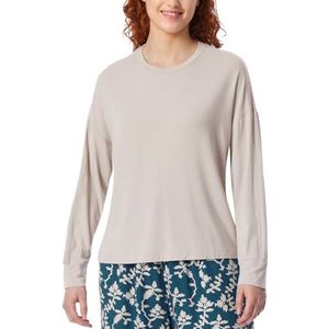 Schiesser Dames slaapshirt met lange mouwen Modal - Mix + Relax, Beige 182051, 40