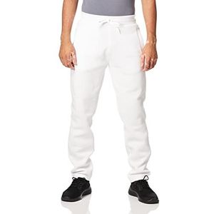 Southpole Sportieve fleece joggingbroek met rechte pijpen, voor heren, verkrijgbaar in normale en grote maten (groot en lang, Wit, M