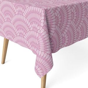 ECOMMERC3 Vlekafstotend tafelkleed voor rechthoekige tafel, afmeting 200 x 140 cm, vuilafstotend tafelkleed, extra zacht en waterdicht, lila