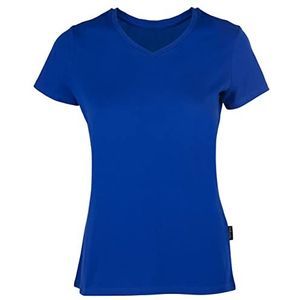 HRM Luxe V-hals T-shirt Voor Dames, Koningsblauw, Maat XS - Premium 100% Biologisch Katoen - Basic Shirt Wasbaar Tot 60°C - Hoogwaardige En Duurzame Tops