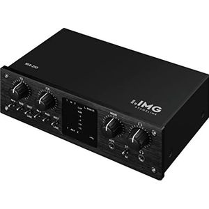 IMG STAGELINE MX-2IO 2-kanaals USB-opname-interface voor het opnemen van audio naar computer, audio-opnameapparaat met Full Duplex USB-poort voor gelijktijdige opname, afspelen en mixen, zwart