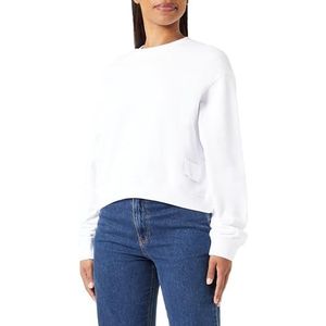 Replay Cropped capuchontrui voor dames, 001, wit, XXS