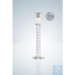 Hirschmann® DURAN Mengcilinder, klasse A, blauw dimmen, 2000:20 ml, NS 45/40, H 610 mm
