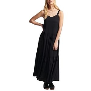 Superdry Dames Studios Woven Maxi Casual jurk, zwart, M