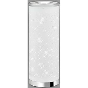 Briloner Verlichting - LED tafellamp, tafellamp sterreneffect, incl. snoerschakelaar, 5 Watt, 400 lumen, 3.000 Kelvin, kunststof, wit-chroom, 352x131mm (HxD), 7332-018