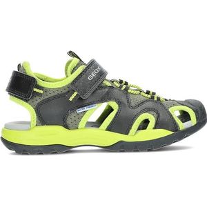 Geox J Borealis Boy C Sandalen met gesloten teen, Limoen Zwart, 24 EU