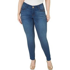 Democracy Women's Plus Size Ab Solution Jegging, Blue, 18W