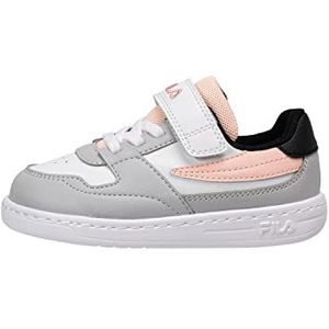 FILA FXVENTUNO Velcro TDL Sneakers voor jongens, uniseks, grijs, paars, roze, 25 EU