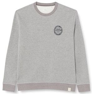 MUSTANG Heren Style Ben Crewneck Sweatshirt, Mid Grey Mãlange 4140, S