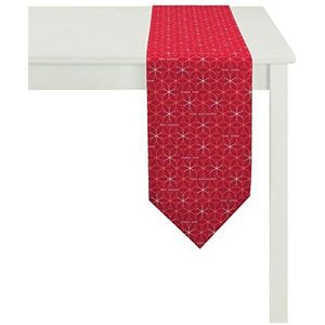 Apelt tafelband, polyester, rood/goud, 24 x 175 x 0,2 cm